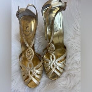 Baby Phat gold Y2K wedge sandals